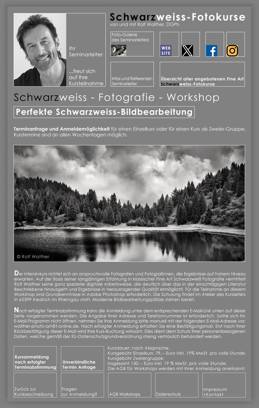 Fotokurse fr anspruchsvolle Schwarzweifotografie mit Rolf Walther, DGPh
